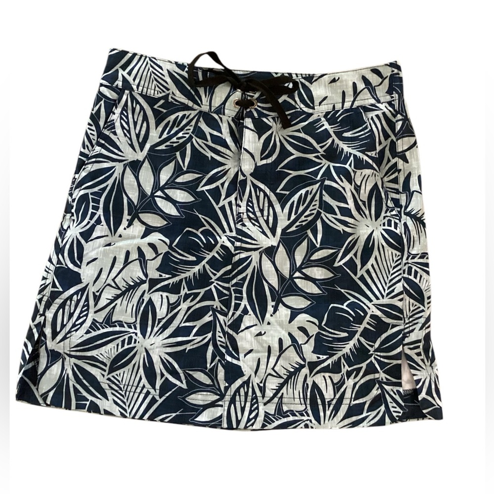 Rip Skirt Blue Floral Skirt Hawaiian tropical XS X Small